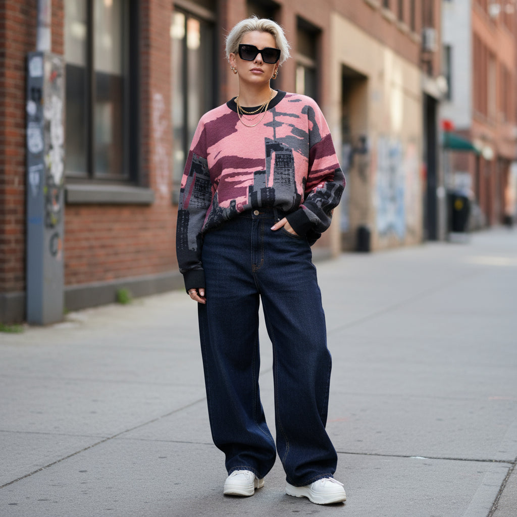 NYC Skyline Knit - Relaxed fit Sweater