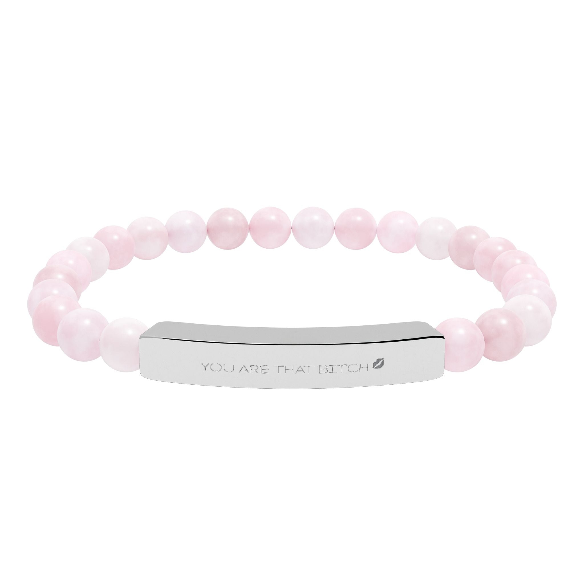 💋 YOU ARE THAT BITCH - Engravable Natural Stone Bar Bracelet