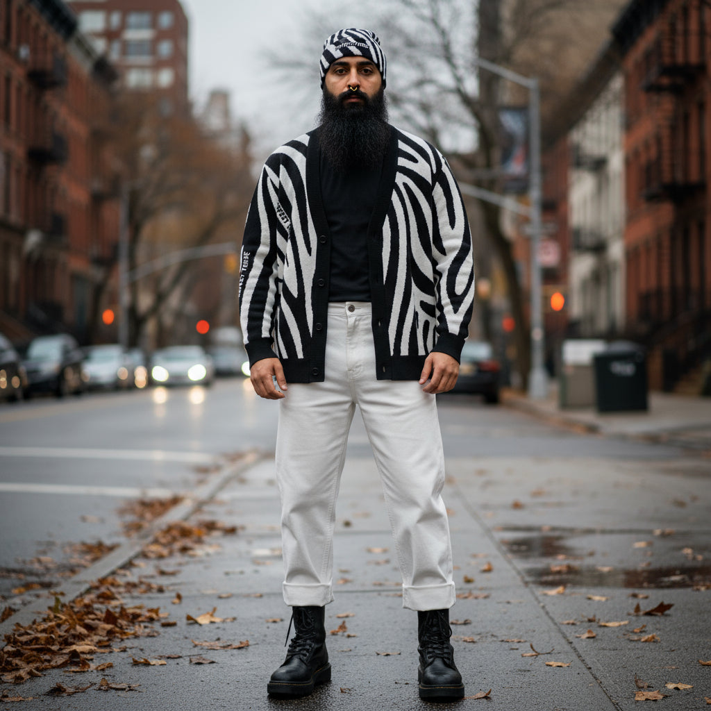 Zebra Tease – Knit Beanie