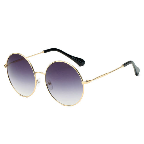 Vintage Round Metal Sunglasses – Tinted UV400 Statement Shades