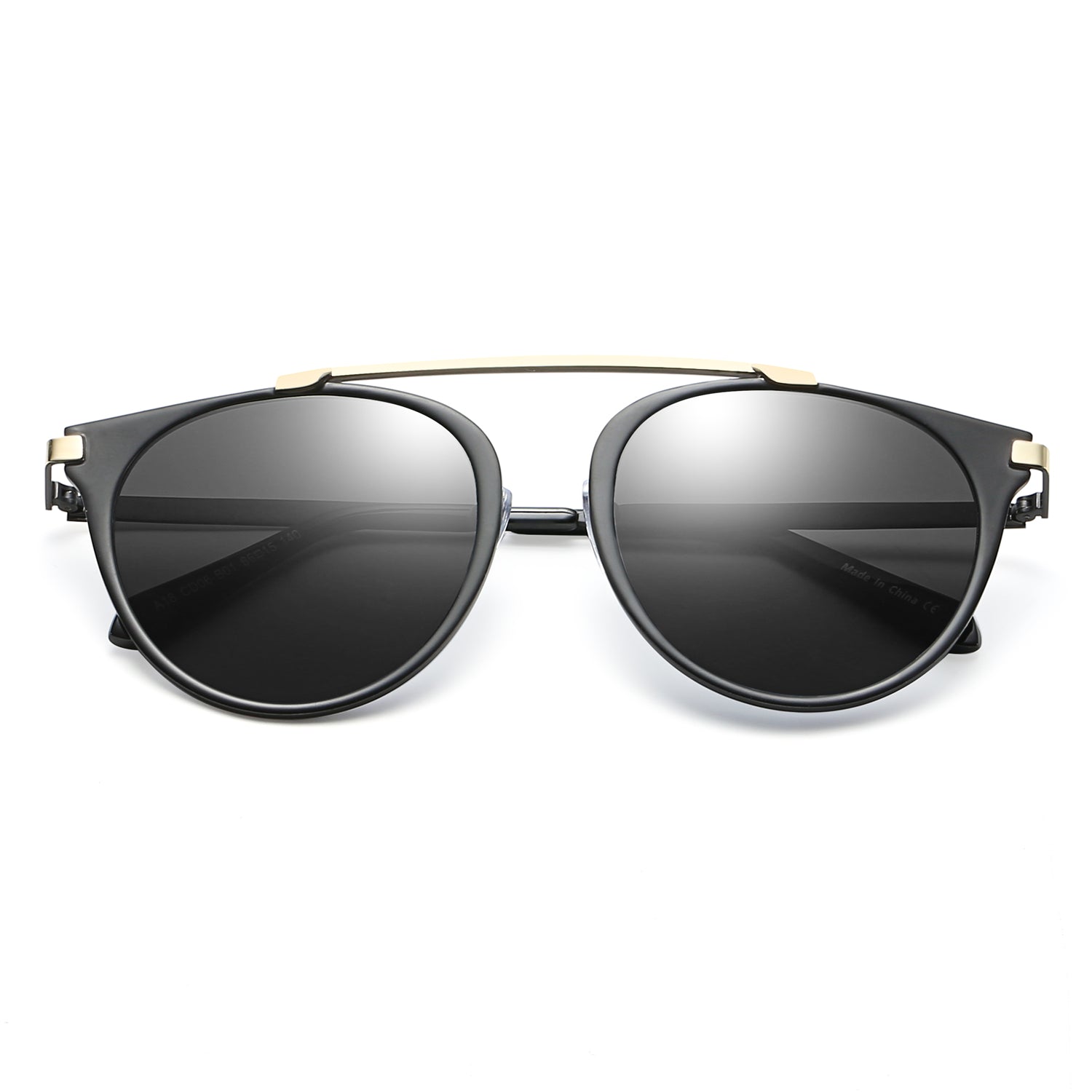 Modern Horn-Rimmed Metal Shades