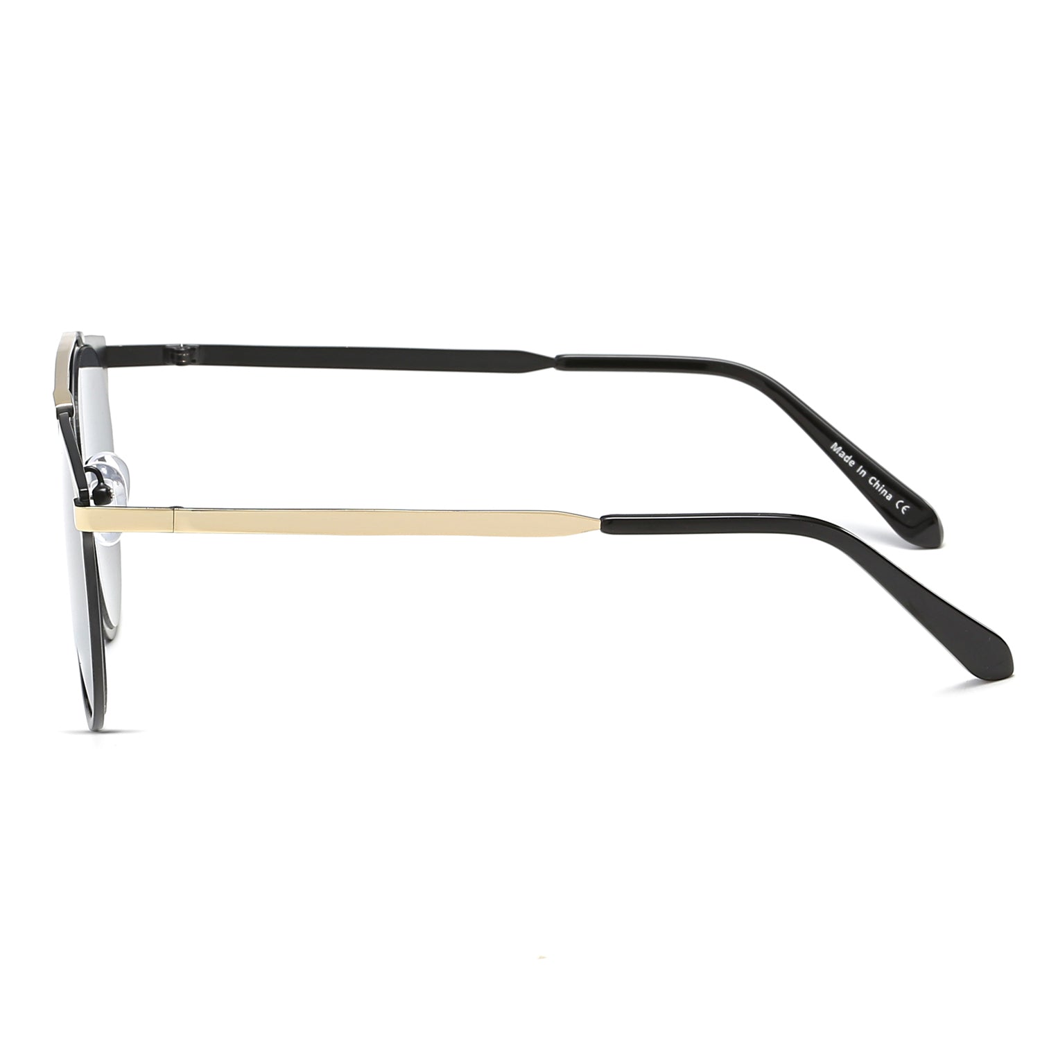 Modern Horn-Rimmed Metal Shades