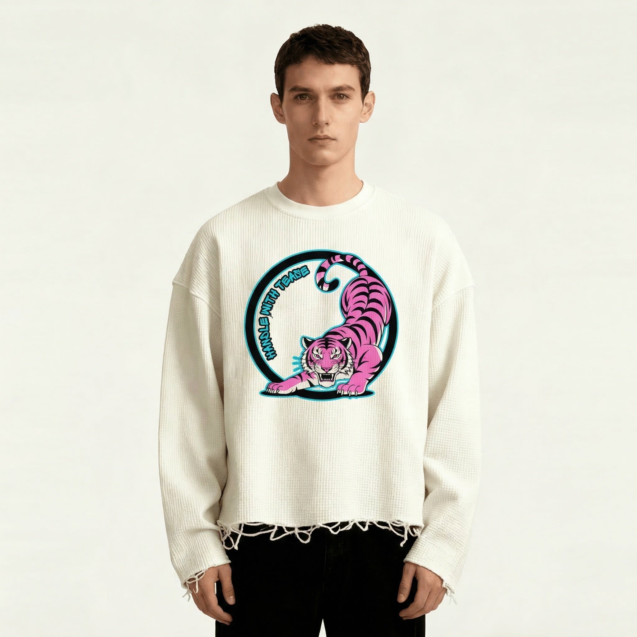 "Handle With Tease" Heavyweight Waffle Knit