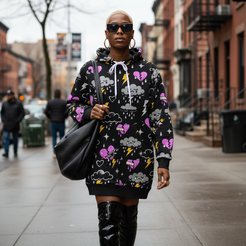 When the Mood Strikes - Hoodie Dress