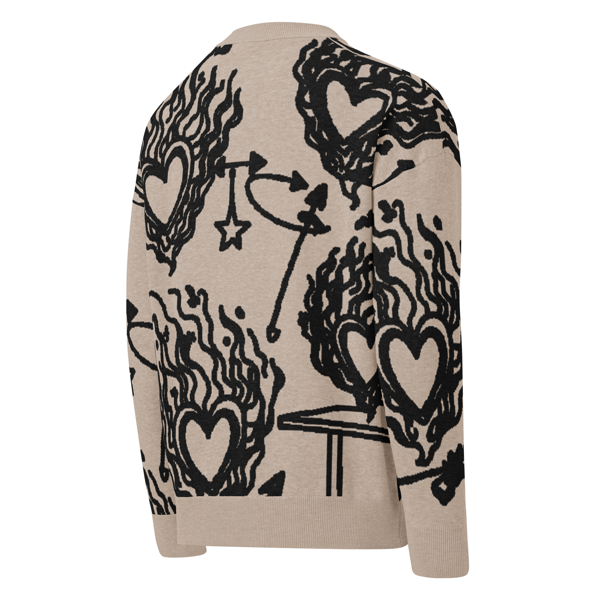 Cosmic Hearts - Relaxed fit crew neck sweater