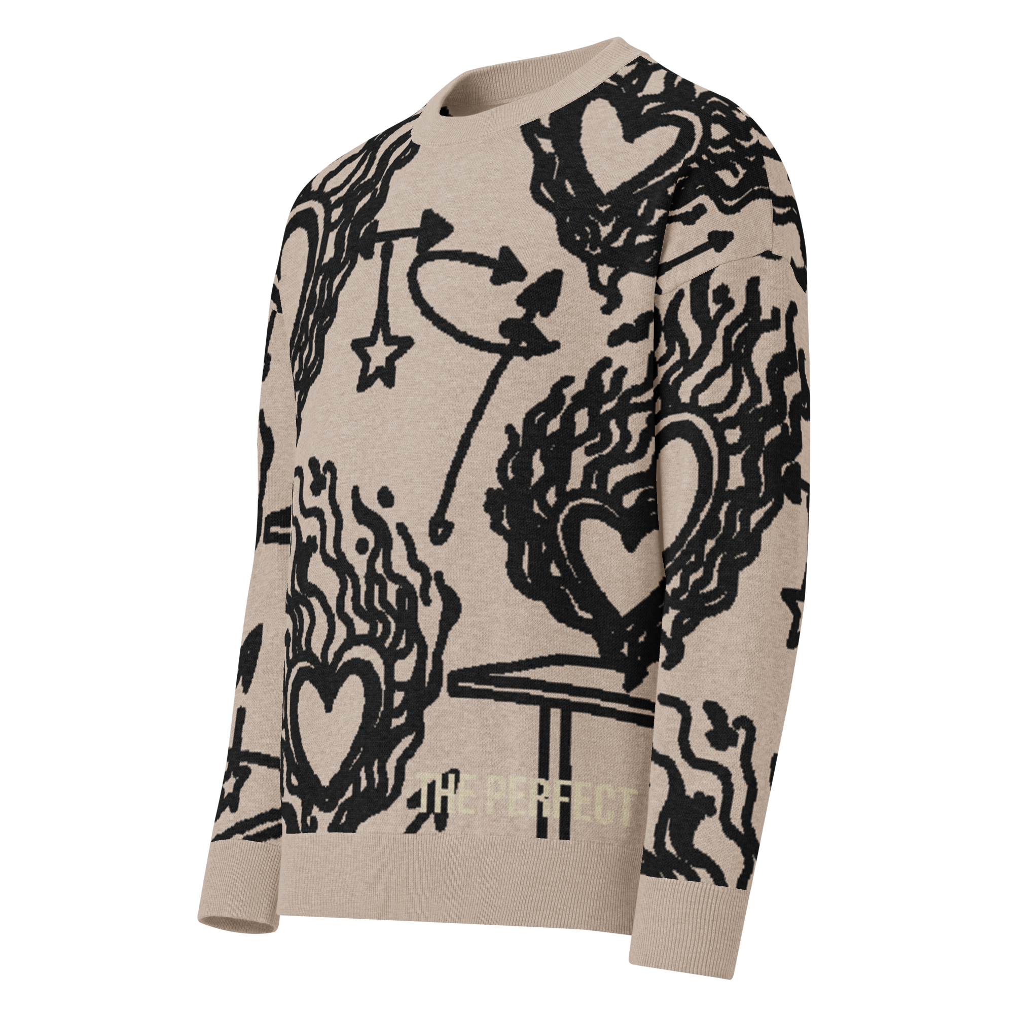 Cosmic Hearts - Relaxed fit crew neck sweater