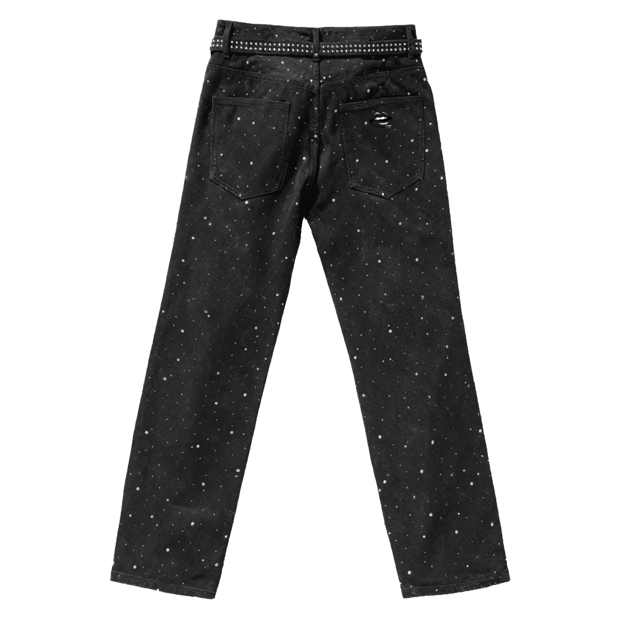 "Tease & Sparkle" Unisex Rhinestone Straight Denim