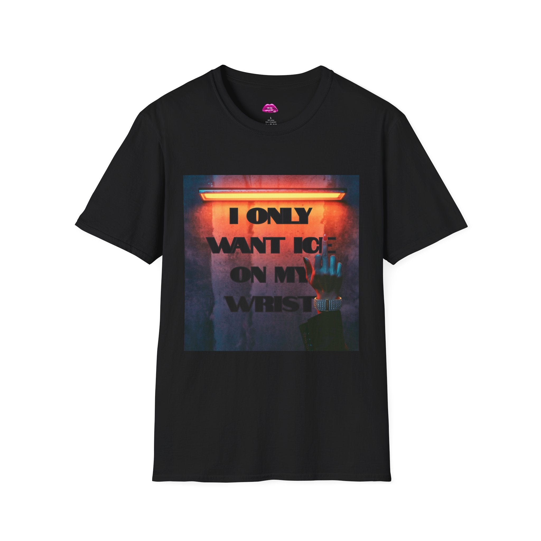 "I Only Want ICE On My Wrist" Neon Streetwear Tee