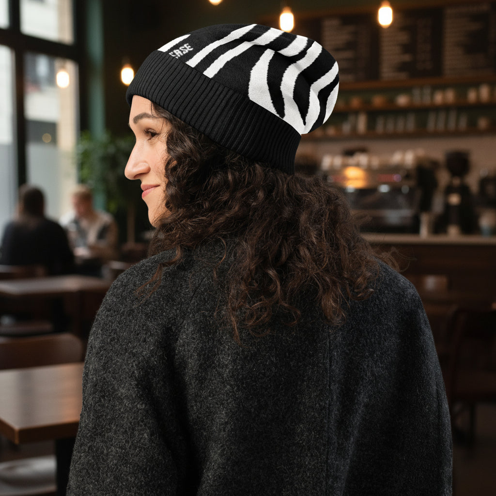 Zebra Tease – Knit Beanie