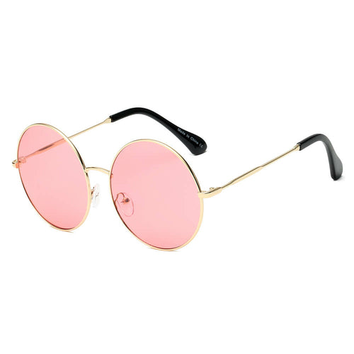 Vintage Round Metal Sunglasses – Tinted UV400 Statement Shades