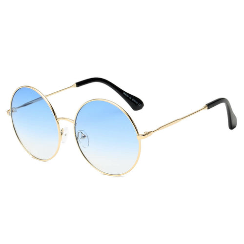 Vintage Round Metal Sunglasses – Tinted UV400 Statement Shades