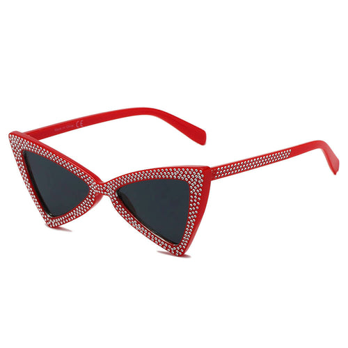 Rhinestone Cat Eye Sunglasses – Retro Glam UV400 Statement Shades