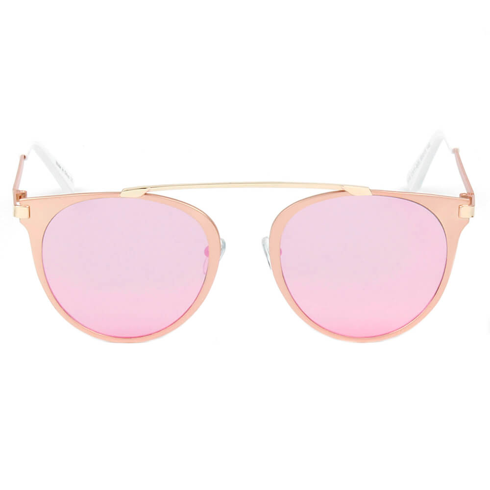 Modern Horn-Rimmed Metal Shades