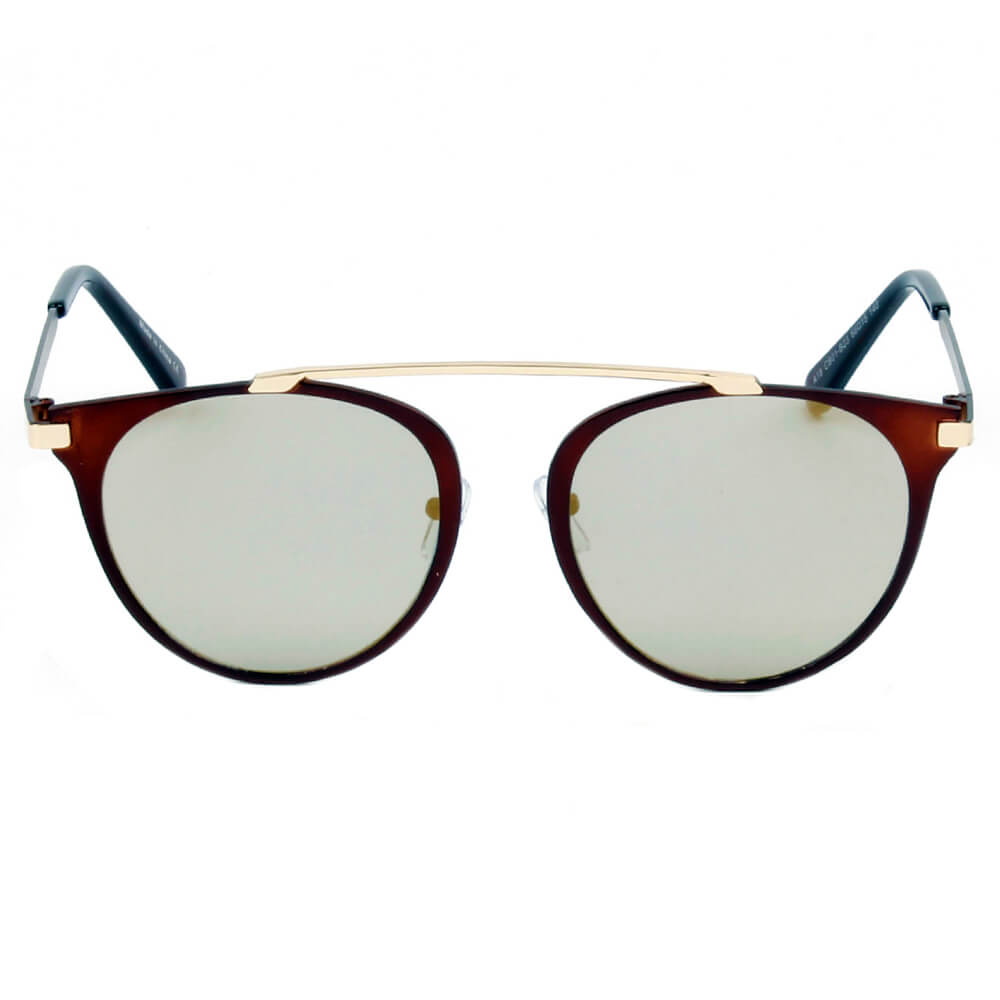 Modern Horn-Rimmed Metal Shades