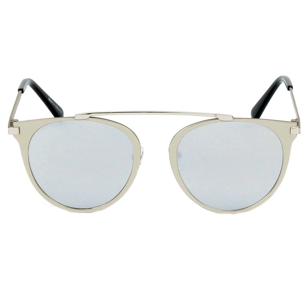 Modern Horn-Rimmed Metal Shades