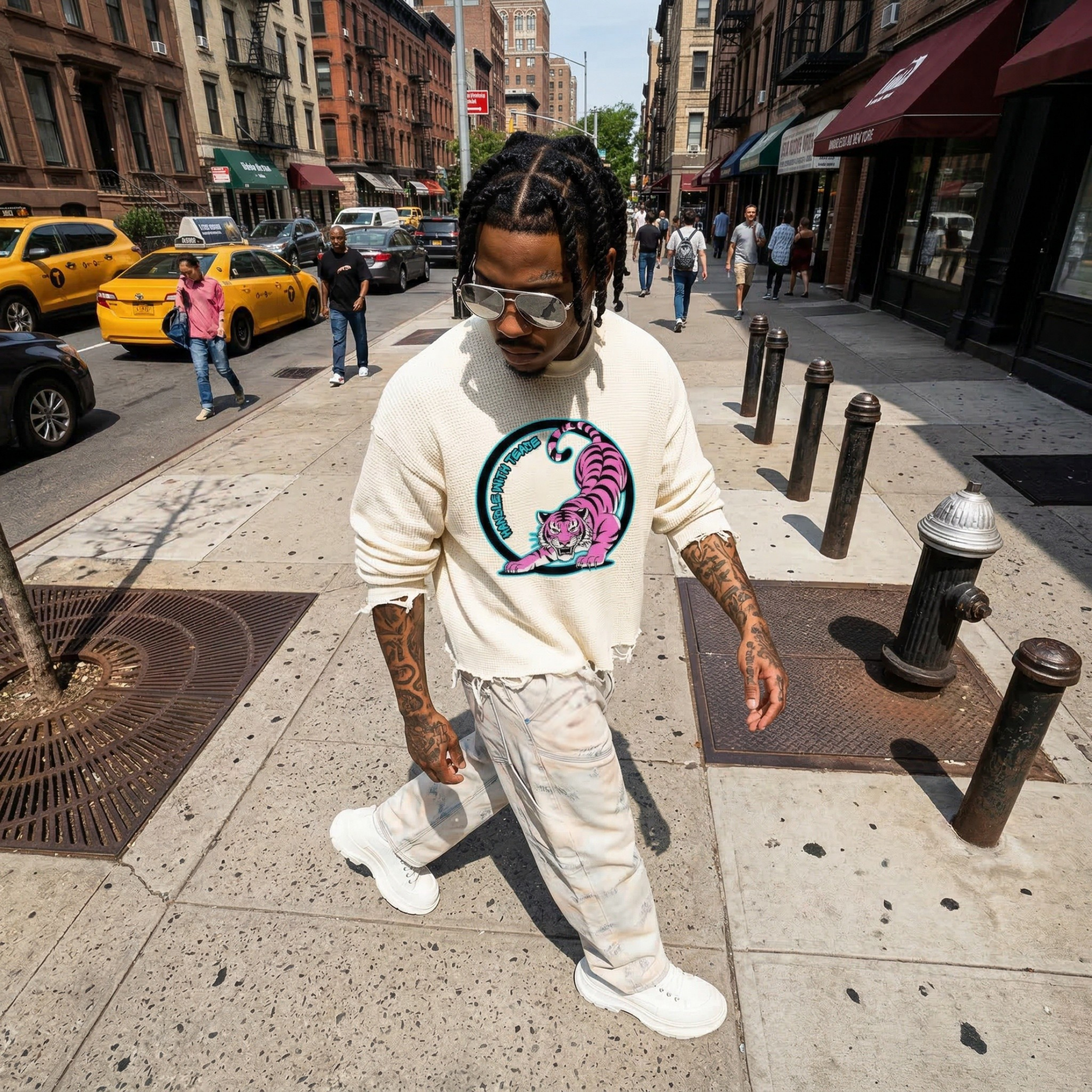 "Handle With Tease" Heavyweight Waffle Knit