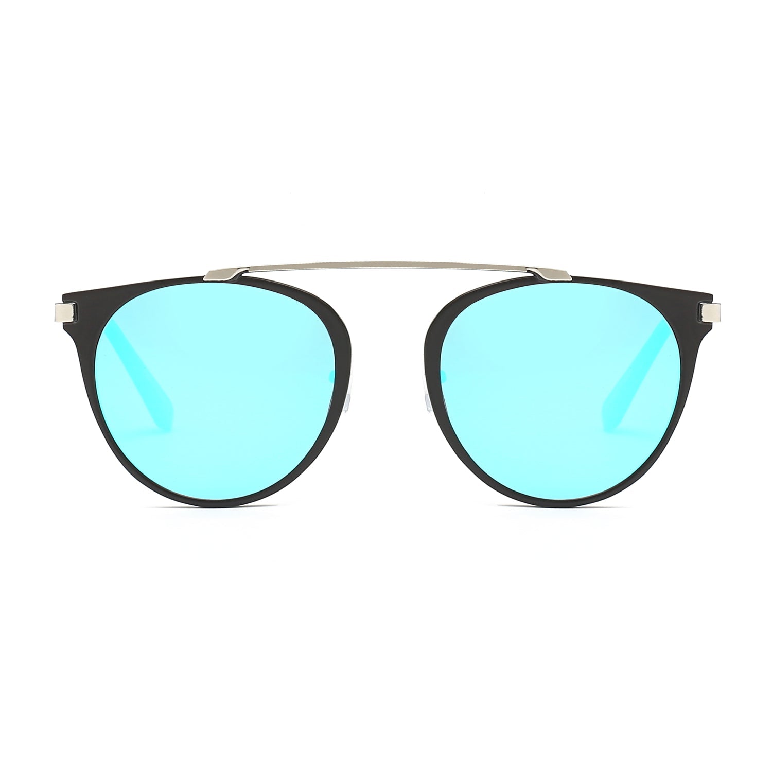 Modern Horn-Rimmed Metal Shades