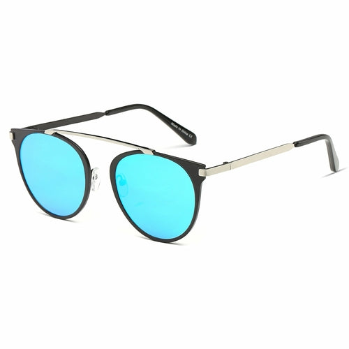 Modern Horn-Rimmed Metal Shades