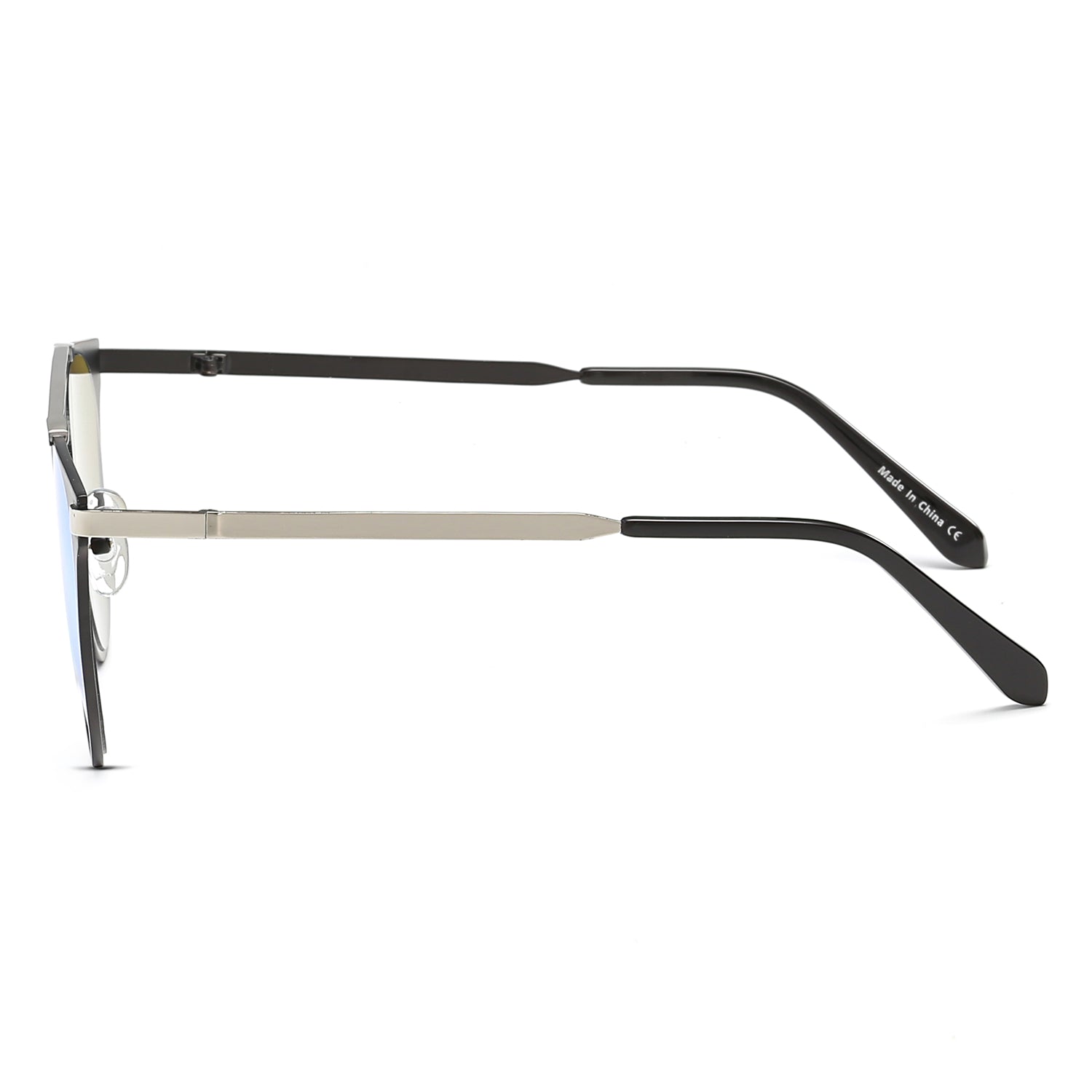Modern Horn-Rimmed Metal Shades