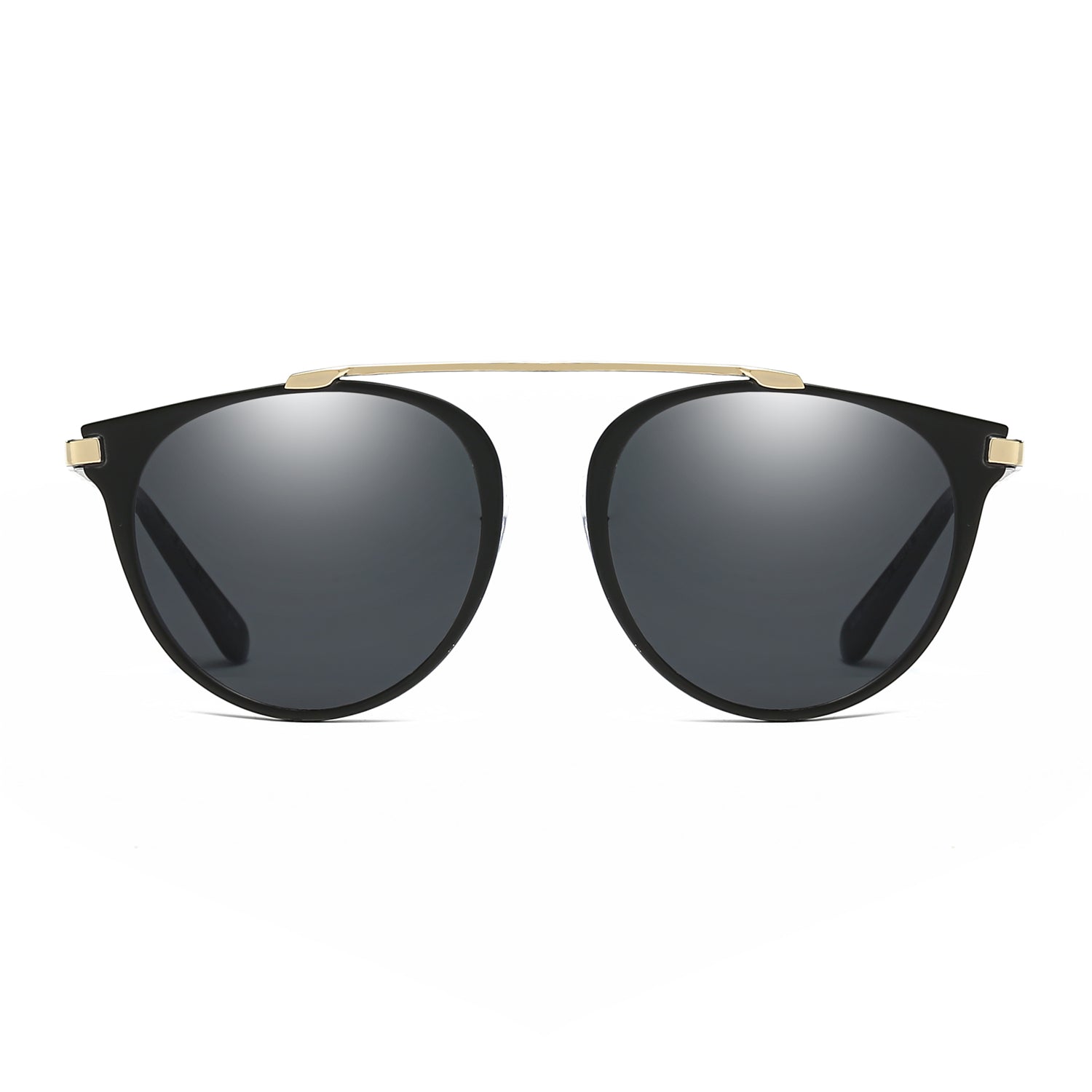 Modern Horn-Rimmed Metal Shades