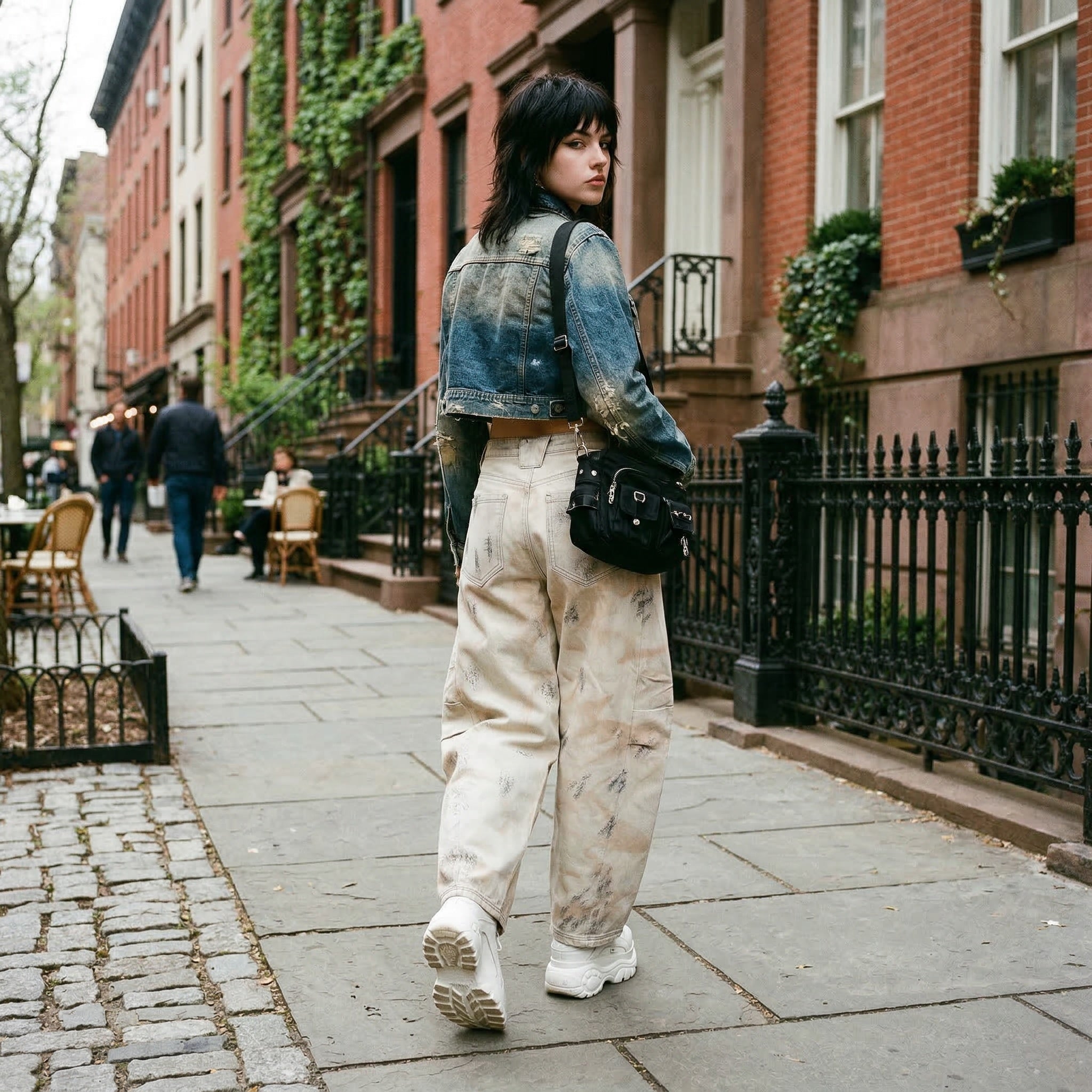 Unisex Wide-leg Curved Blade Jeans 🐾