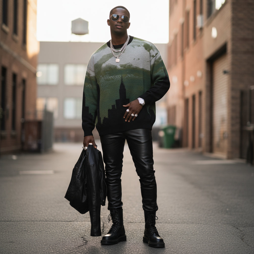 NYC Skyline Icon Knit - Relaxed fit Sweater