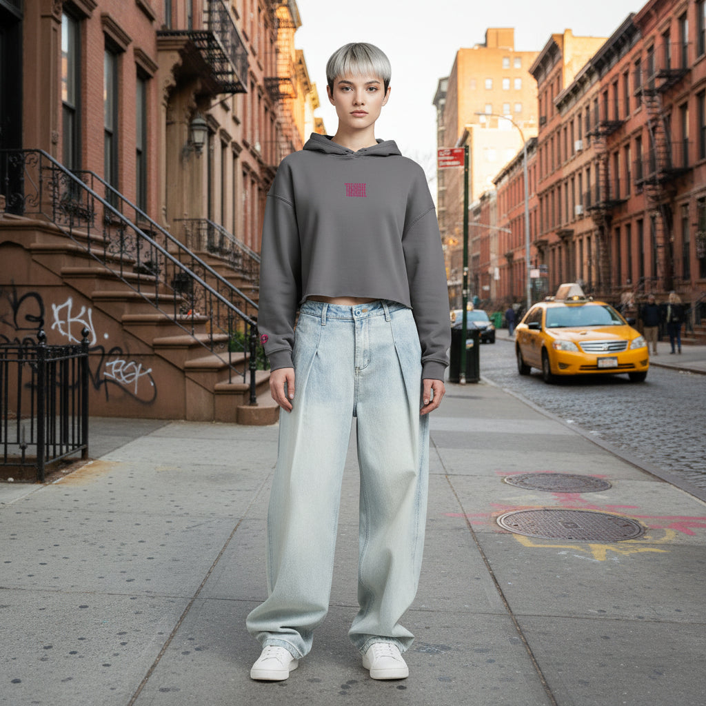 "Light Tease" Unisex Relaxed Wide-Leg Jeans