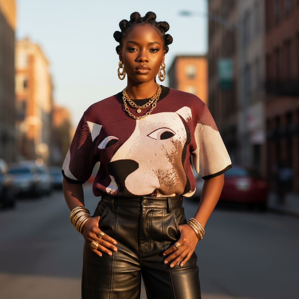 Pop Off Pup – Knit Tee